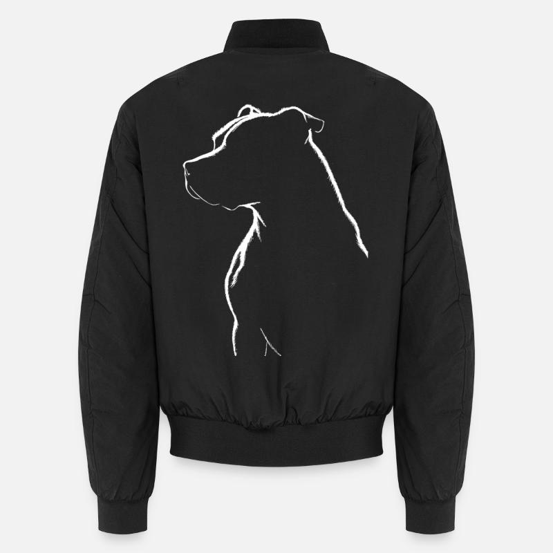 Pitbull Silhouett - Unisex Bomber Jacket - black