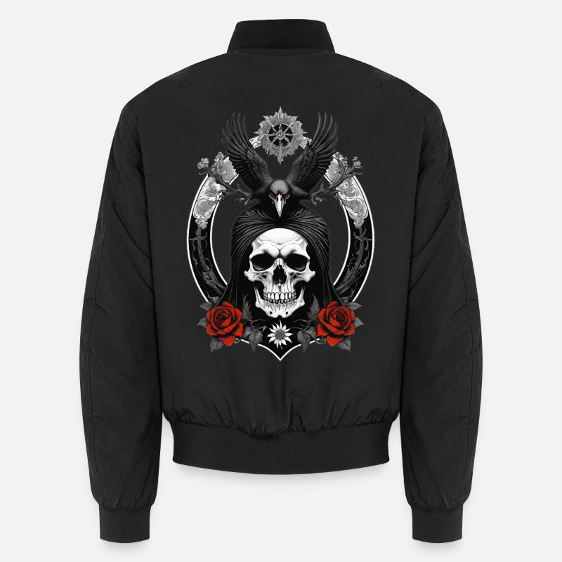 skull and crow Unisex Bomber Jacket