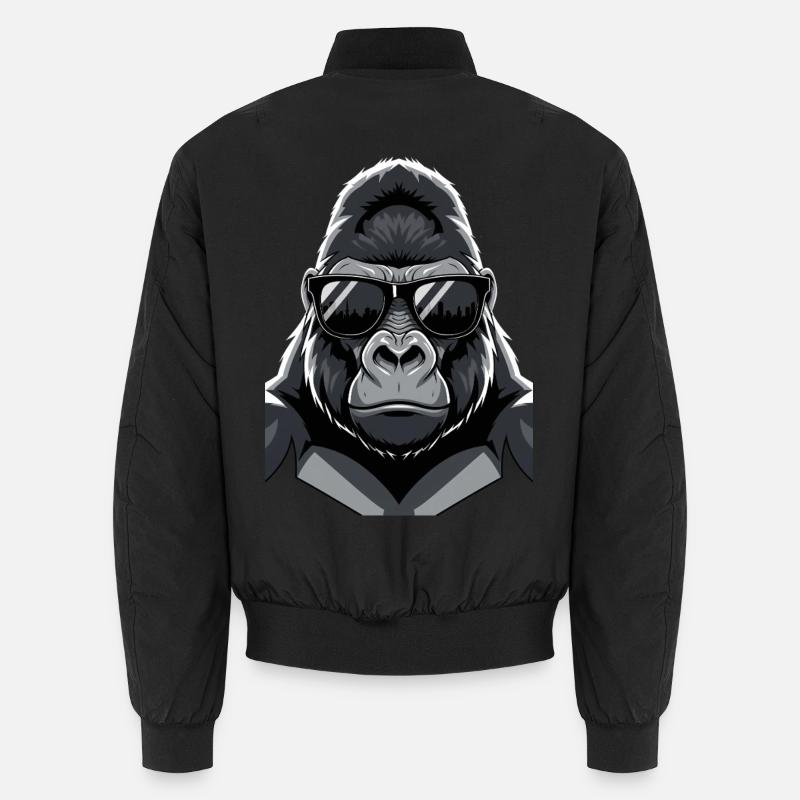 Coole Gorilla Sonnenbrille Design Unisex Bomberjacke