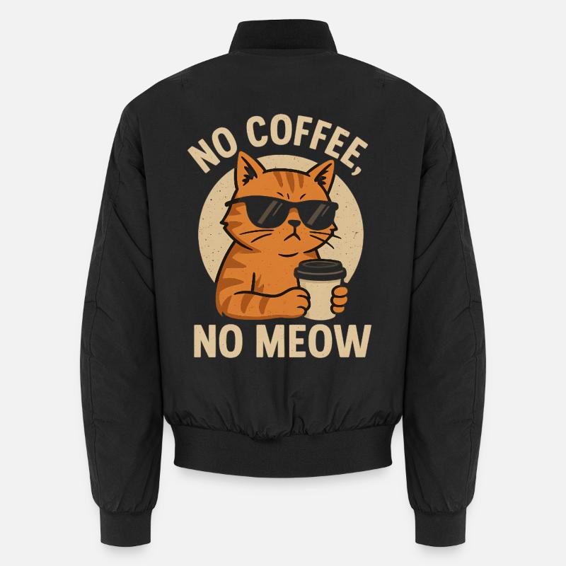 Chat cool avec lunettes de soleil et tasse à café Bomber unisexe