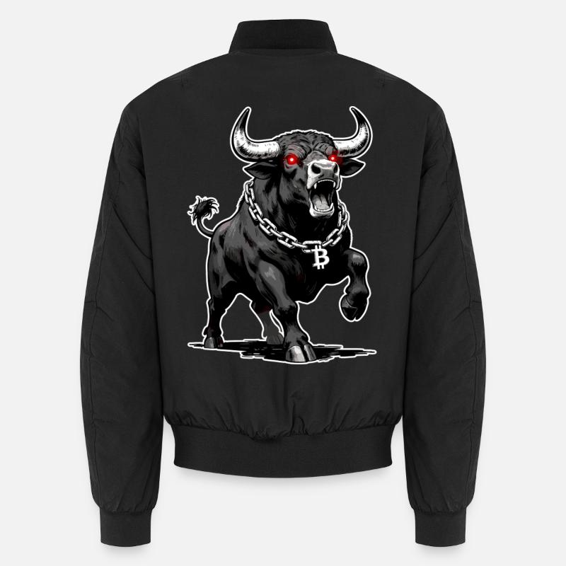 Bitcoin Bull Red Laser Eyes Crypto Bull Run Bomber unisexe