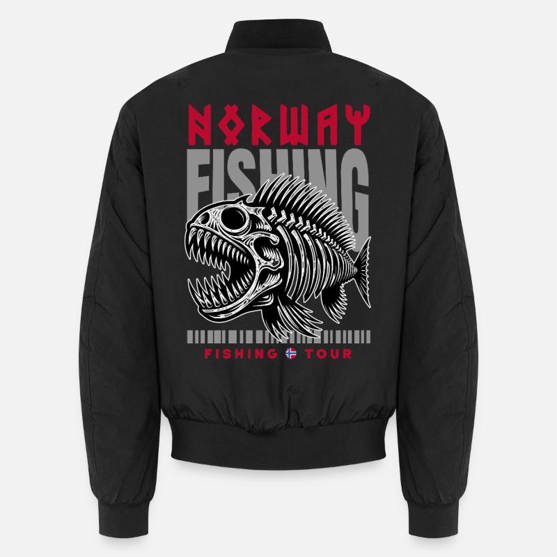 Norwegen Angeltour Unisex Bomberjacke