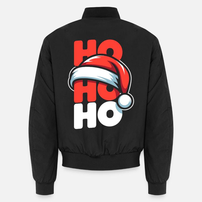 Ho Ho Ho Christmas Santa Style Unisex Bomber Jacket