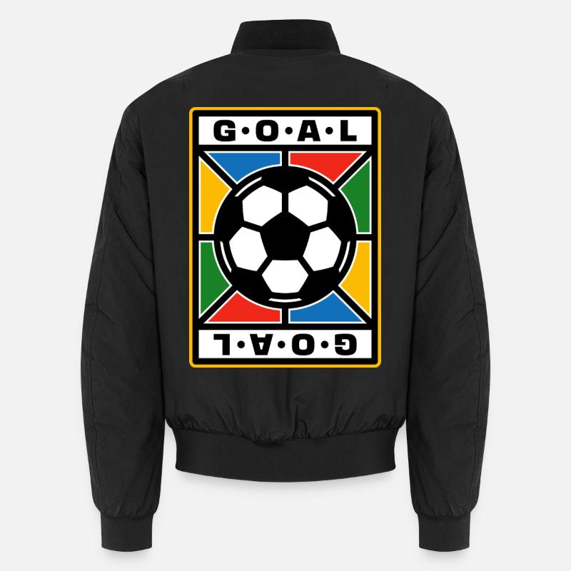 Fußball-Retro-Abzeichen - Unisex Bomberjacke - Schwarz