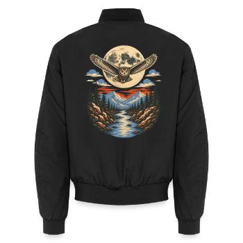 Oiseau de nuit - Bomber unisexe - noir - Dos - AI Model Male 185 light (185cm)