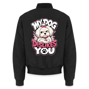 Malteser - Unisex Bomberjacke - Schwarz - Hinten - AI Model Male 185 light (185cm)