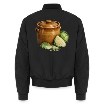 Steinzeug-Krocken und die Kohlernte - Unisex Bomberjacke - Schwarz - Hinten - AI Model Male 185 light (185cm)
