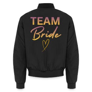 Team Bride - Unisex Bomberjacke - Schwarz - Hinten - AI Model Male 185 light (185cm)
