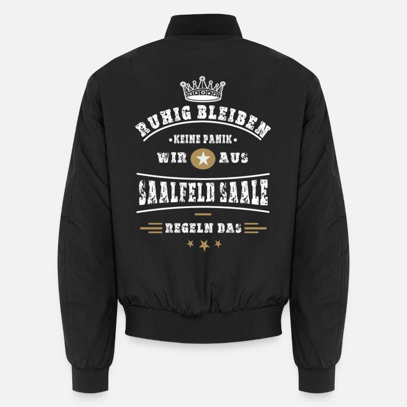 Saalfeld, Thüringen - Unisex Bomberjacke - Schwarz