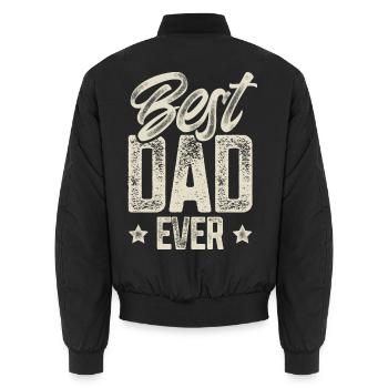 Papa Vater Vatertag Bester Papa - Unisex Bomberjacke - Schwarz - Hinten - AI Model Male 185 light (185cm)