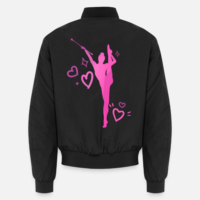 Twirleuse coeurs rose Bomber unisexe