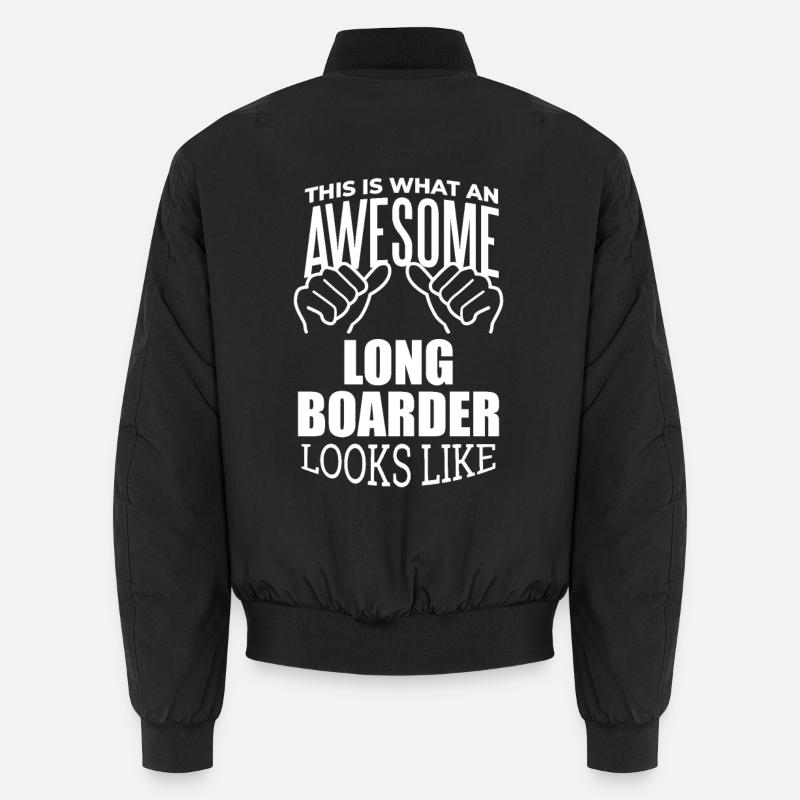 Longboarder - Unisex Bomberjacke - Schwarz