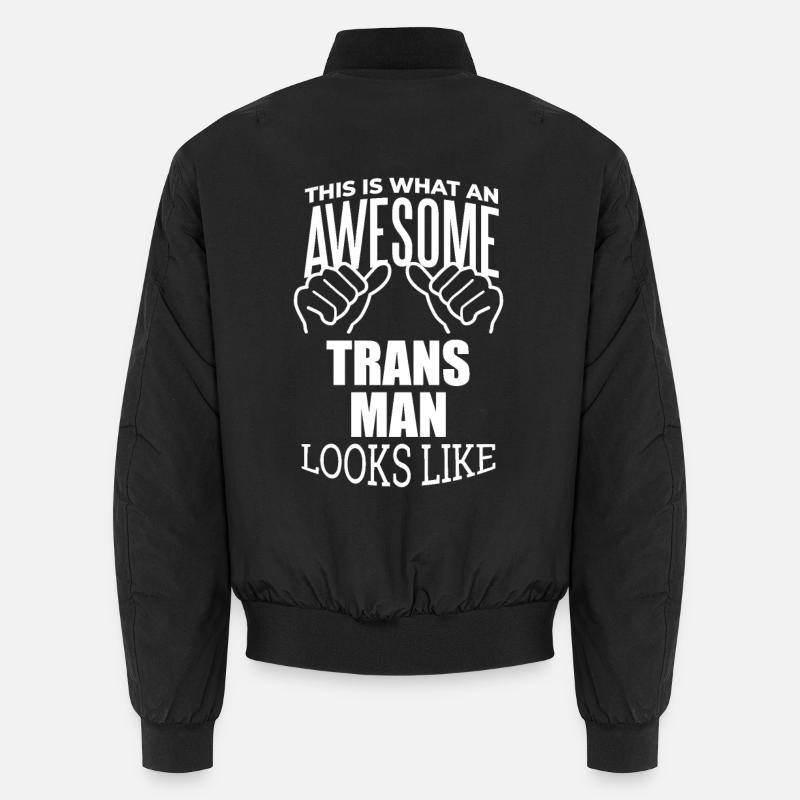Trans Man Unisex Bomber Jacket