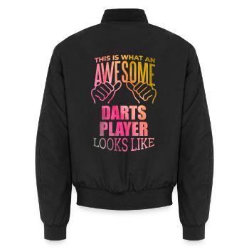 fléchettes - Bomber unisexe - noir - Dos - AI Model Male 185 light (185cm)
