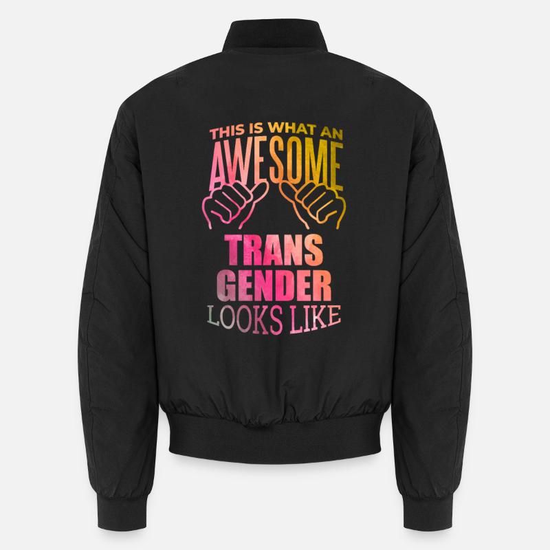 Transgender - Unisex Bomber Jacket - black