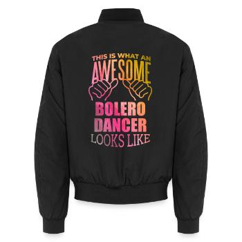 Boléro Boléro Boléro - Bomber unisexe - noir - Dos - AI Model Male 185 light (185cm)