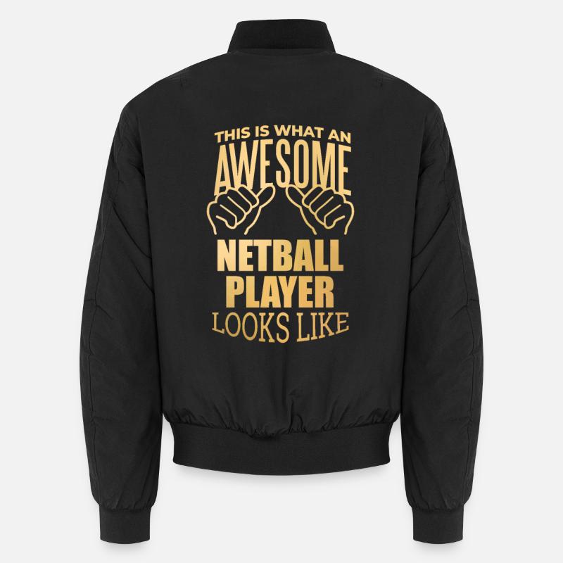 Netball - Bomber unisexe - noir