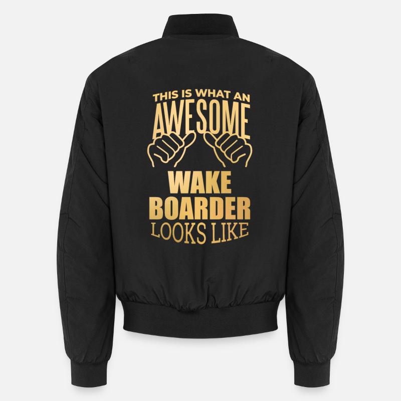 Wakeboard - Unisex Bomberjacke - Schwarz