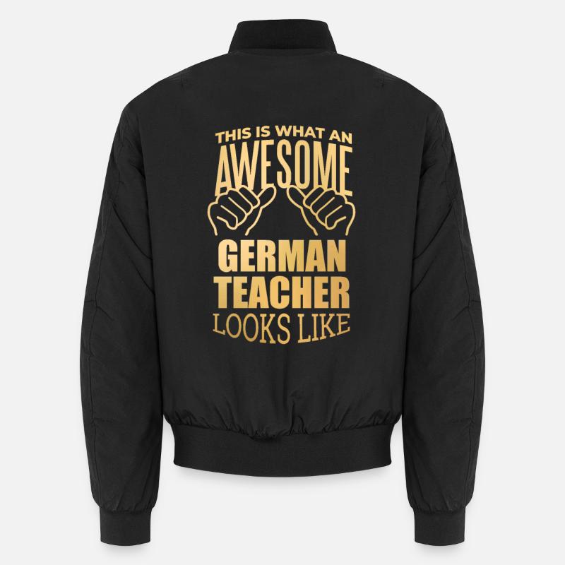 German - Unisex Bomber Jacket - black
