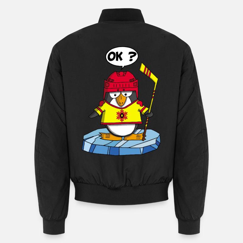 Sporty Penguin - Unisex Bomber Jacket - black