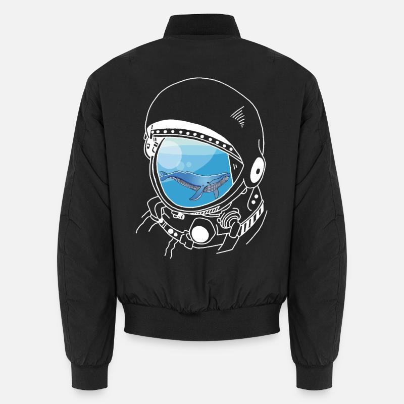 Ein Wal in den Sternen (weiß) - Unisex Bomberjacke - Schwarz