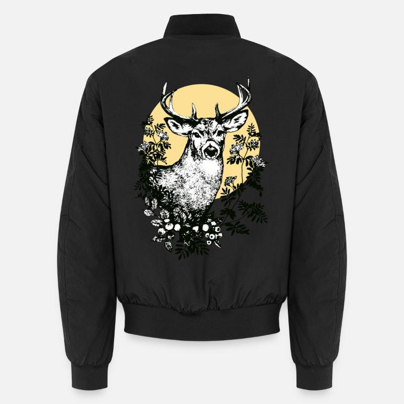 Cerf - Bomber unisexe - noir