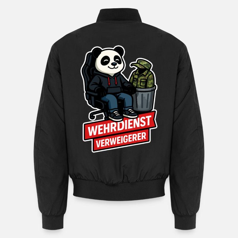 Refuser le service militaire Panda Peace Design Bomber unisexe