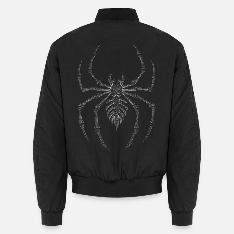 Gothic Skelett Spinne 90's Unisex Bomberjacke
