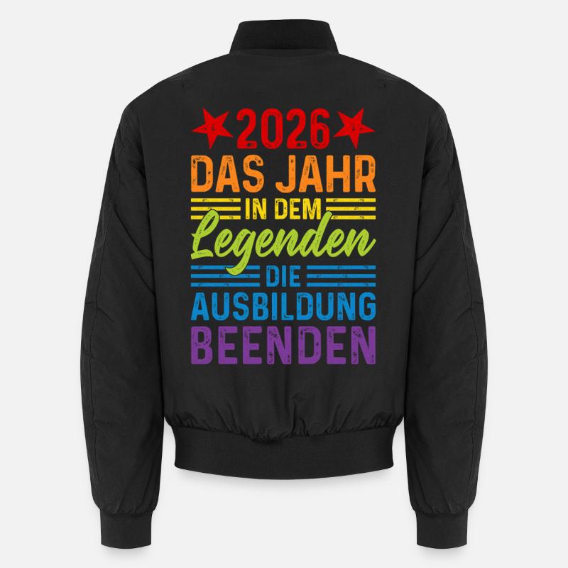 2026 Year Legends Finish Education - Unisex Bomber Jacket - black