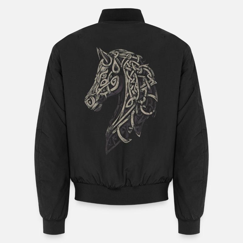 Keltisches Pferd Unisex Bomberjacke