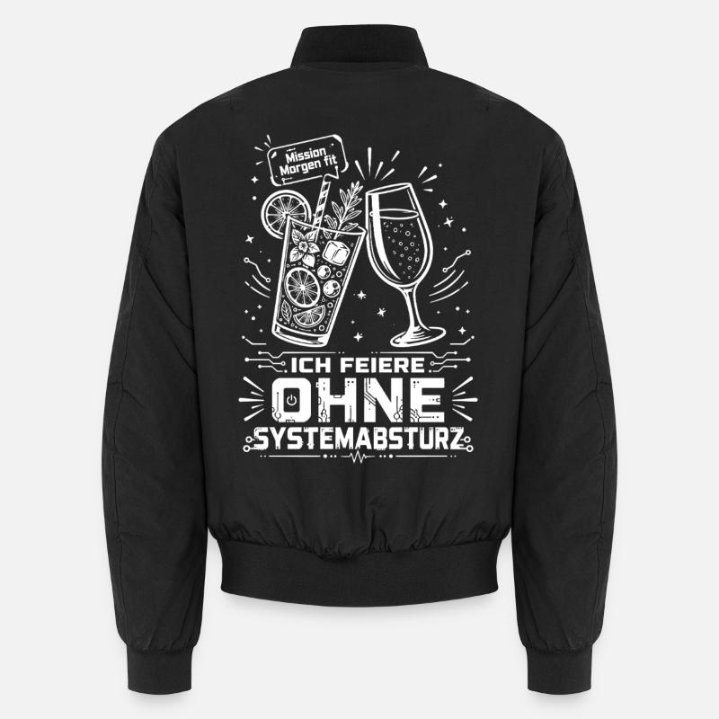 Ich feiere ohne Systemabsturz - Unisex Bomberjacke - Schwarz