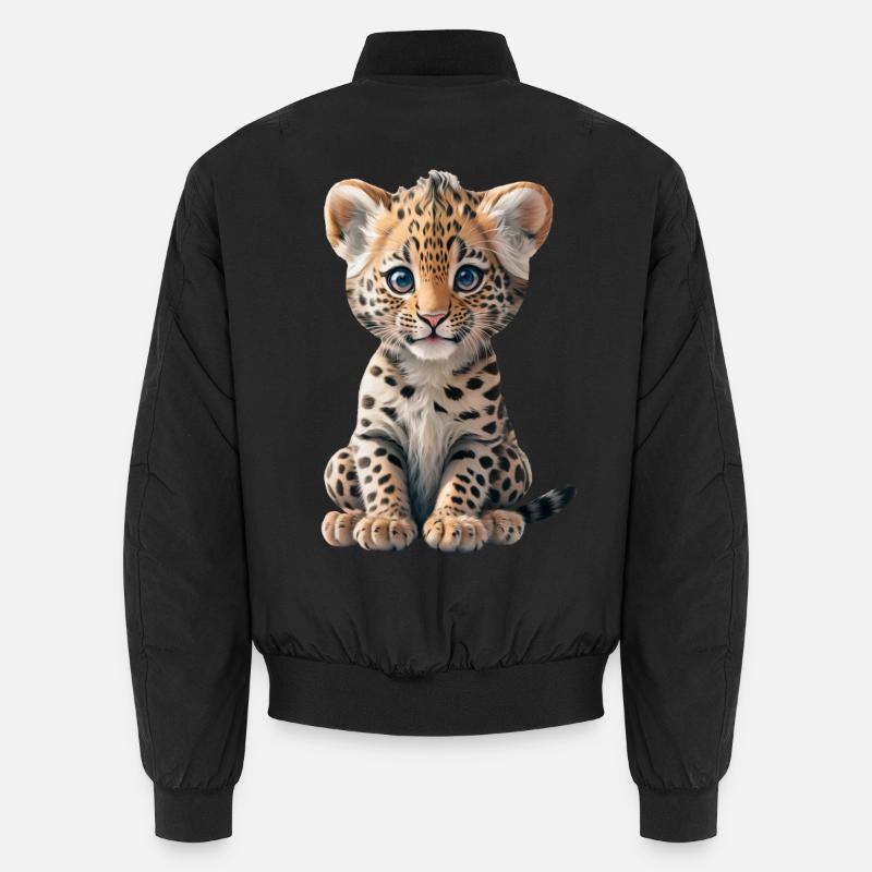 Baby Leopard - Unisex Bomberjacke - Schwarz