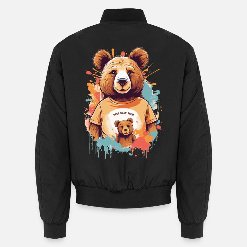 Beste Bär Mutter - Unisex Bomberjacke - Schwarz
