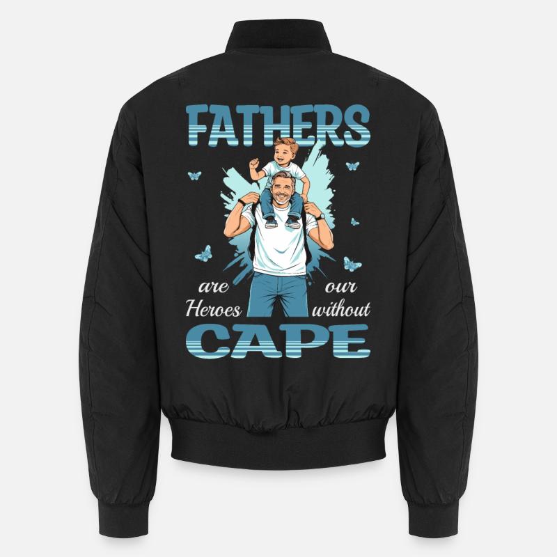 Father and son - Unisex Bomber Jacket - black