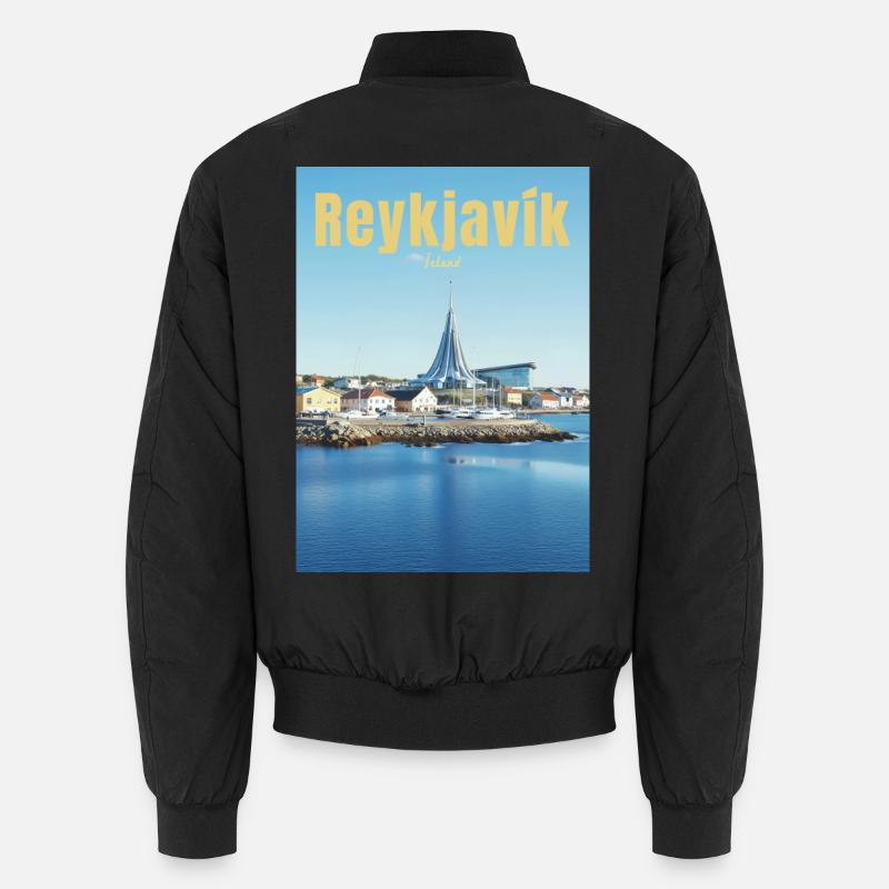 Reykjavík - Unisex Bomber Jacket - black