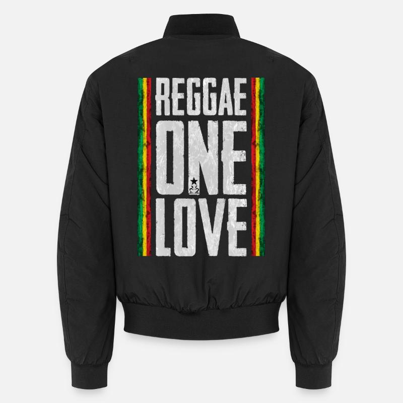 Reggae Love Design avec bannière Bomber unisexe
