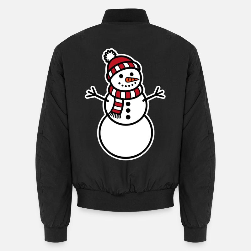 Snowman - Unisex Bomber Jacket - black
