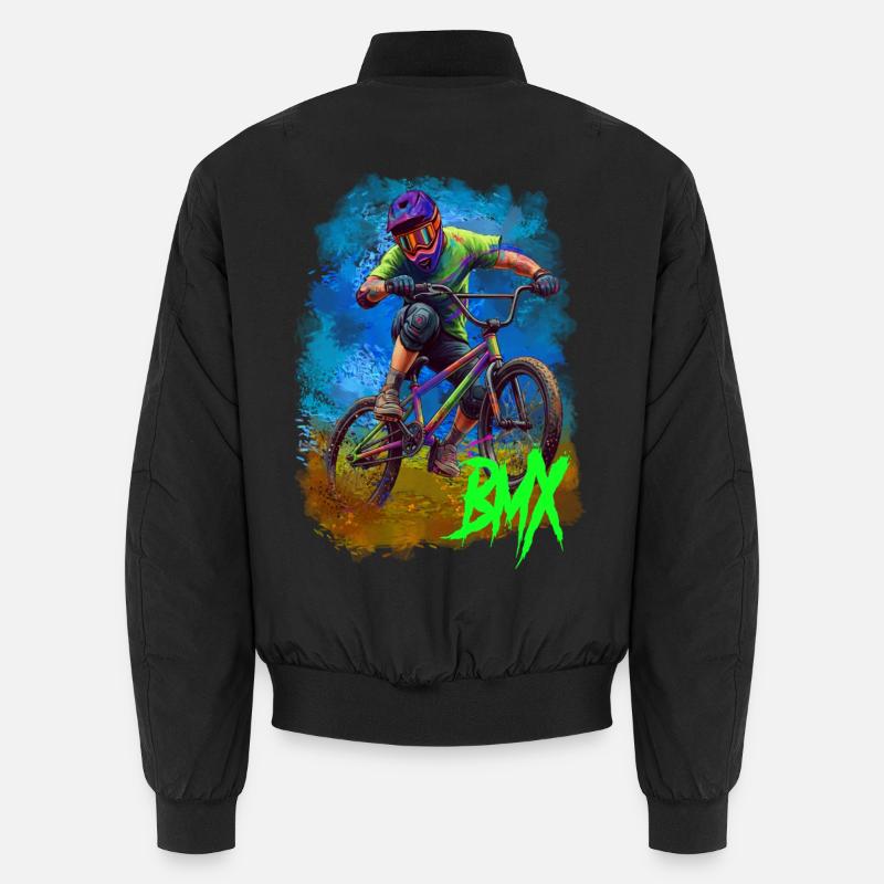 BMX  - Unisex Bomberjacke - Schwarz
