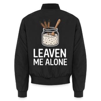 Lass Mich Teig in Ruhe - Unisex Bomberjacke - Schwarz - Hinten - AI Model Male 185 light (185cm)