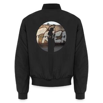 Säulenmarie Graffiti  - Unisex Bomberjacke - Schwarz - Hinten - AI Model Male 185 light (185cm)