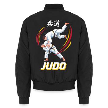 Judo Schulterwurf Kampfkunst - Unisex Bomberjacke - Schwarz - Hinten - AI Model Male 185 light (185cm)