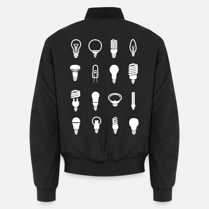 Glühbirnen Arten - Unisex Bomberjacke - Schwarz