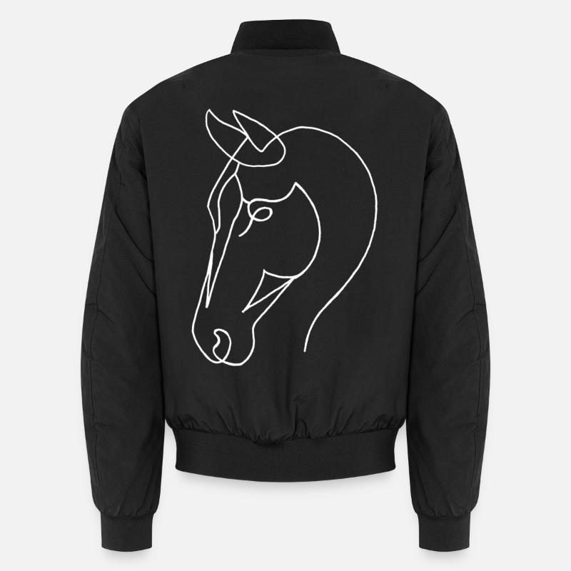 Esquisse du cheval blanc Bomber unisexe