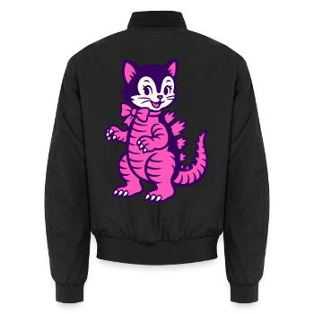 Monster Cat - Unisex Bomberjacke - Schwarz - Hinten - AI Model Male 185 light (185cm)