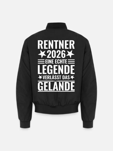 Rentner 2026 - Echte Legende verlässt das Gelände - Unisex Bomberjacke - Schwarz