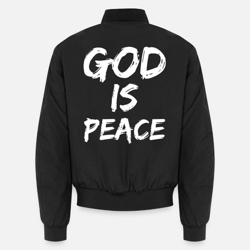 god is peace - Unisex Bomberjacke - Schwarz