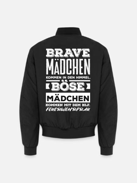 Feuerwehr Feuerwehrmann Geschenk - Unisex Bomberjacke - Schwarz