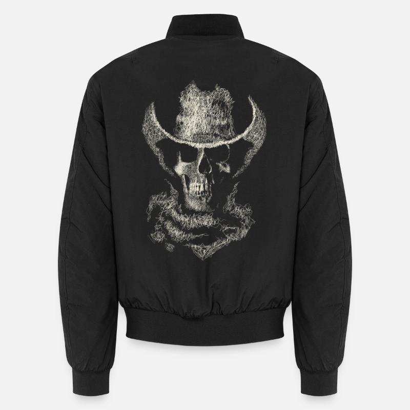 schädel cowboy Unisex Bomberjacke
