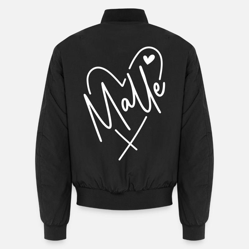 Malle Herz - Unisex Bomberjacke - Schwarz