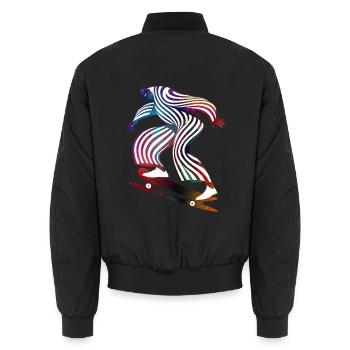 Skateboarder - Unisex Bomberjacke - Schwarz - Hinten - AI Model Male 185 light (185cm)